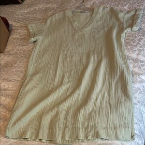 Women’s Light Green V-Neck Dress